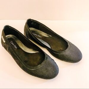 Calvin Klein flats Edona python leather - Sz 8